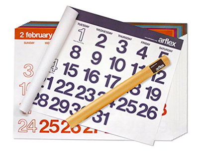 アルフレックスはデザイン性で優れたおしゃれな2018年用ポスター壁掛けカレンダー スケジュールを書き込みたい人の 2019年壁掛けカレンダー