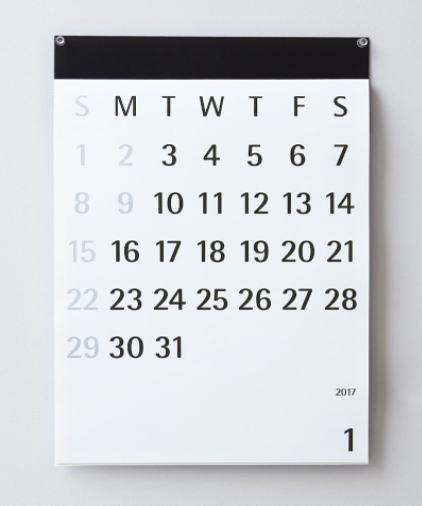 インテリア重視派の人におススメなモノトーンの17壁掛けカレンダー スケジュールを書き込みたい人の 19年壁掛けカレンダー